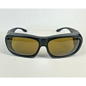 Eagle Eyes FITONS #10035 7333 Polarized Sunglasses Black w/ Amber Lenses